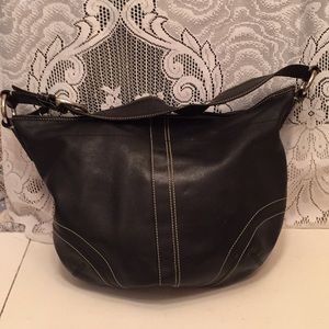 Leather coach bag